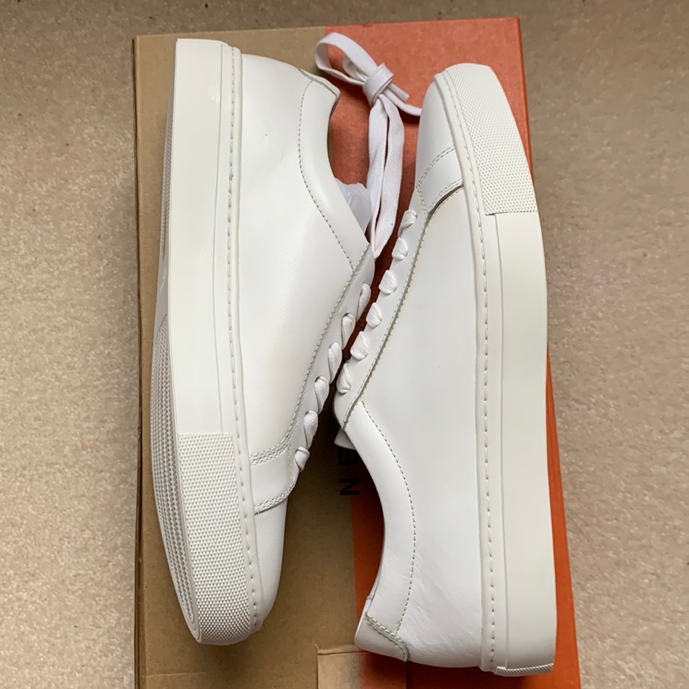 NWT New Republic White Kurt Leather Sneakers Size Mens 7